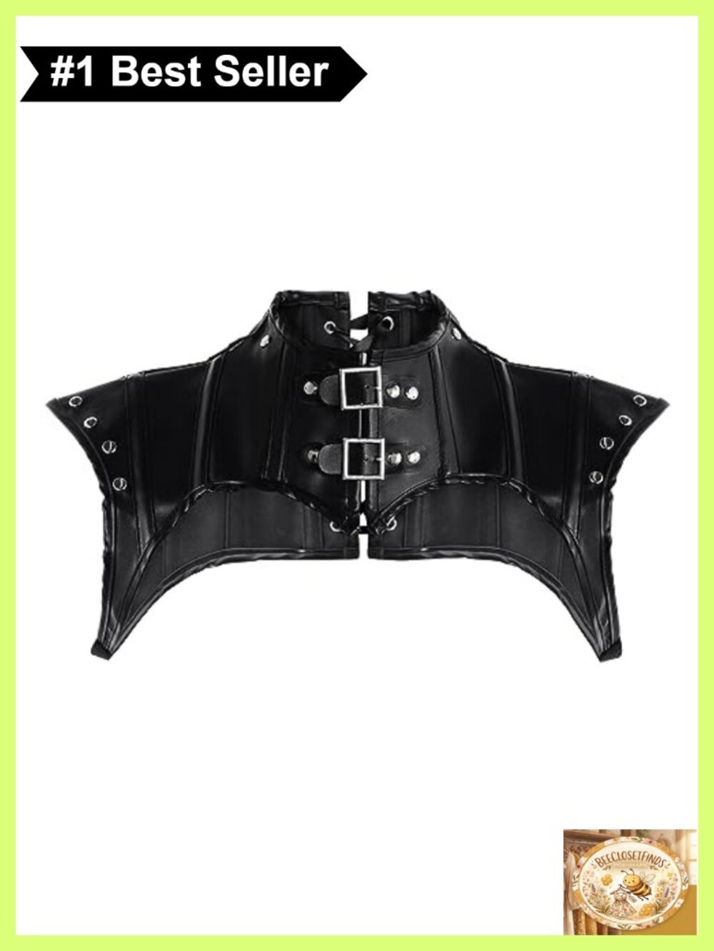 PU Leather Steampunk Shoulder Armor Shrug for Halloween Cosplay